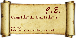 Czeglédi Emilián névjegykártya